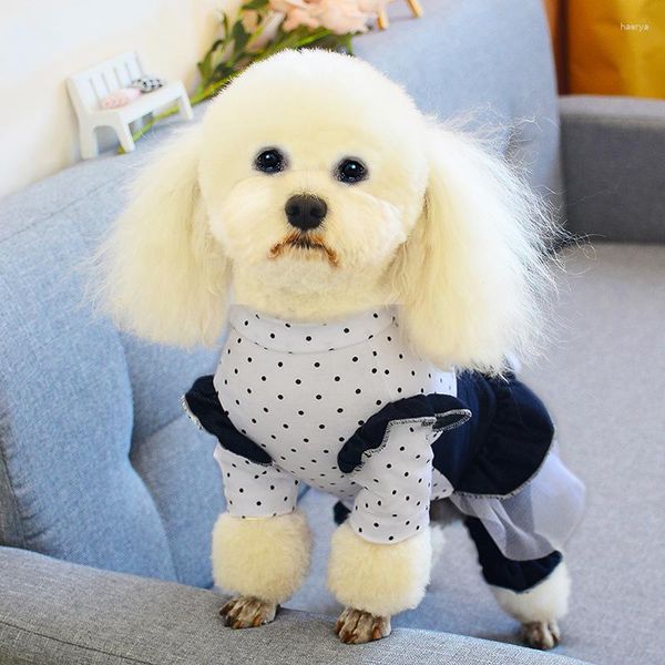 Hundebekleidung, Weihnachtspullover, Haustierkleidung, Frühling und Sommer, dünner Jeansrock, Mops, Schleife, Prinzessin, Gaze, Poncho, Teddy, Katzenkleidung