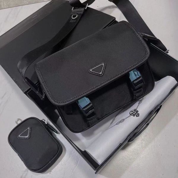 Designer de moda sacos crossbody mens maletas marca mensageiro sacos de ombro novas bolsas pretas senhoras envelope saco de nylon mini bolsa média 2024