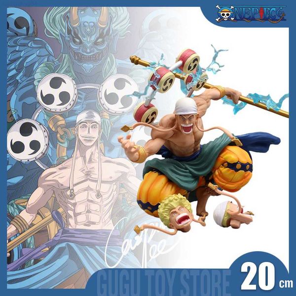 Anime manga 20cm One Piece Figürler Thunder of Thunder Action figürü PVC koleksiyonu heykel model süs oyuncakları hediye l230717