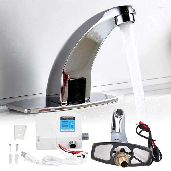 Badezimmer Waschbecken Wasserhähne G1/2 Sensor Wasserhahn Infrarot Touchless Automatische Wasserhahn Für CN Stecker 220V Messing Zubehör