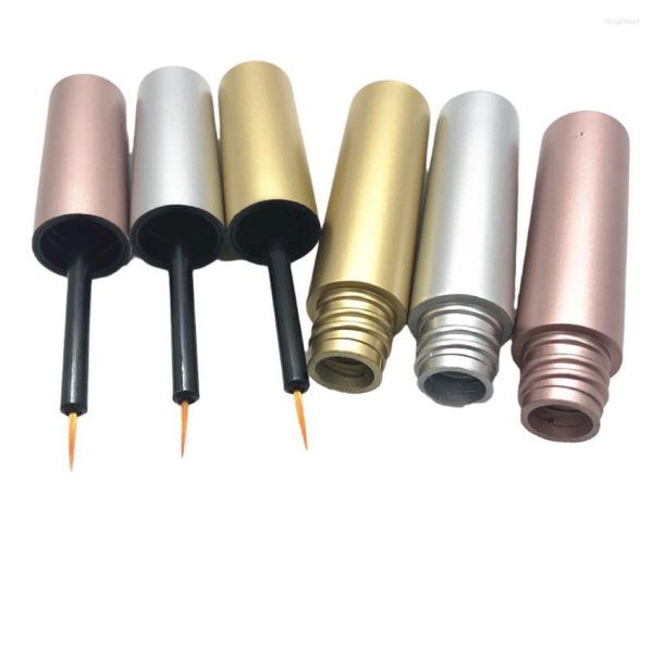 Bottiglie di stoccaggio 50/100pcs Vuoto 8ml Eyeliner liquido Matte Gold / Silver Mascara Tubi per rossetto Bottiglia Contenitori cosmetici riutilizzabili