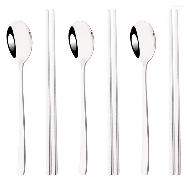 Set di stoviglie 6pcs portatili 18/10 in acciaio inossidabile posate coreane Cina Forksio