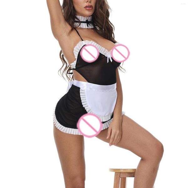 Set di reggiseni Plus Size Lingerie sexy per le donne Costume cosplay Set carino Reggicalze in pizzo