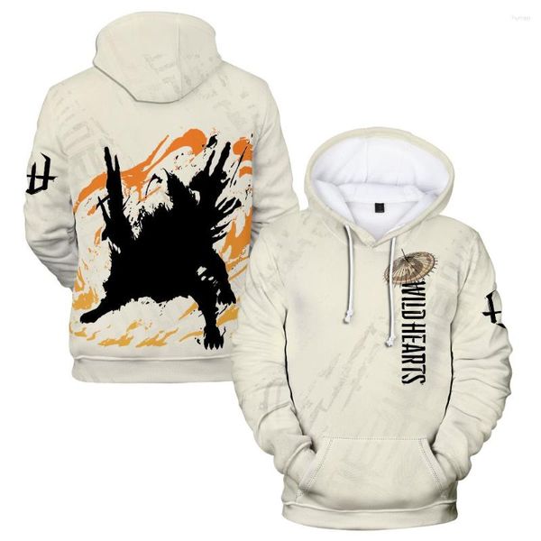 Hoodies masculinos Wild Hearts Game Merch 3D estilo HipHop moletom com capuz verão inverno manga longa pulôveres moletom roupas de cosplay