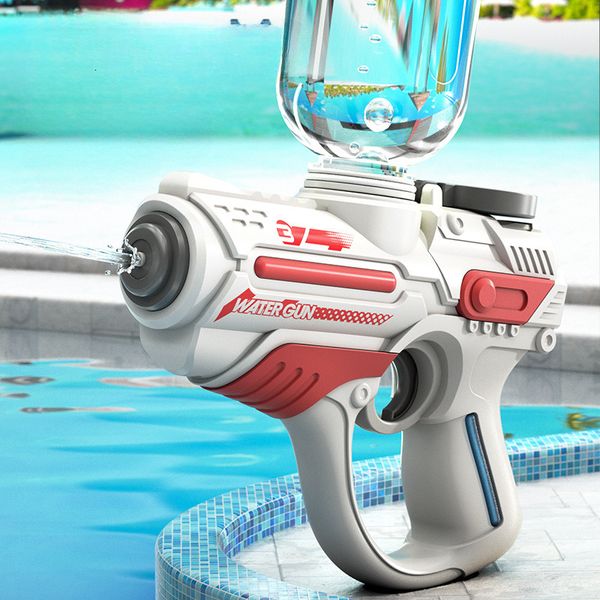 Gioco di sabbia Divertimento in acqua Elettrico Continuo Capelli Spazio Pistola ad acqua Piscina estiva per bambini Spiaggia Giocattoli di automazione ad alta tecnologia all'aperto 230717