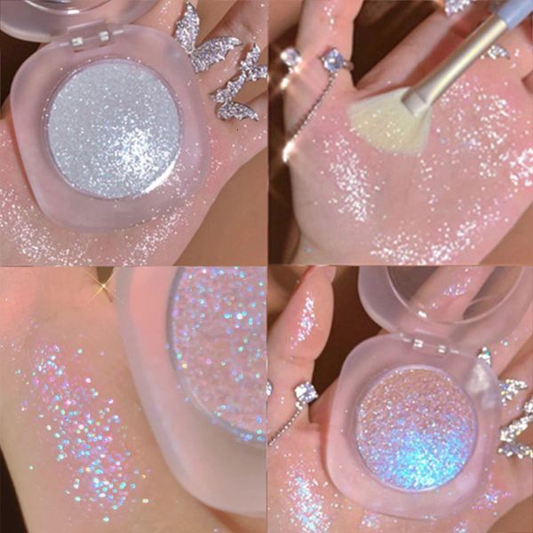 Sombra Diamante Glitter Purê de Batata Iluminador Gel Maquiagem Rosto e Corpo Clarear Contorno Natural 230617