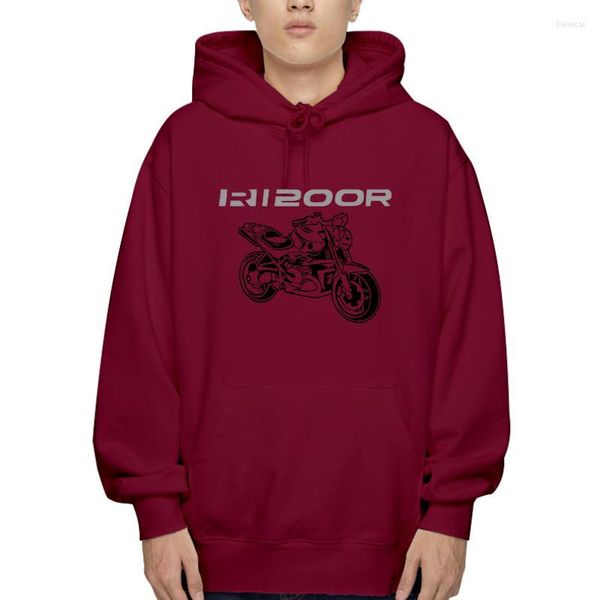 Herren Hoodies Marke Sweatshir 2023 Männlich Harajuku Hoodys Fleeceness Hoodie Motorrad R 1200 R1200R Ringer Weiß Schwarz