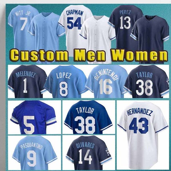 2023 City Connect Bobby Witt Jr Baseball Maglia Salvador Perez Royals Vinnie Pasquantino Maglia Aroldis Chapman Maglia Aroldis Chapman Brad Keller Carlos Hernandez Kansas