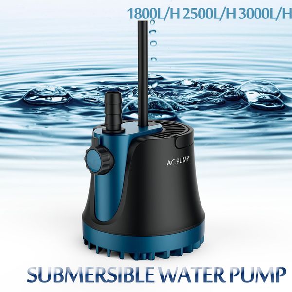 Iluminação de aquários 253560W casa bomba de água submersível cachoeira fonte silenciosa para aquário aquário jardim 220 v 230715