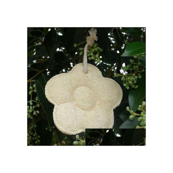 Spazzole da bagno Spugne Scrubbers Asciugamano in luffa naturale Sicurezza Non tossico Elastico Strumenti per la pulizia del bambino Forma di fiore ecologica Luffa Dhhnz