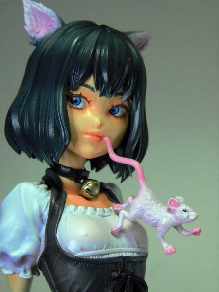 Anime Manga Resin Figure Kit Cat Girl Resin Büste Unbemalt Garage Resin Kit L230717