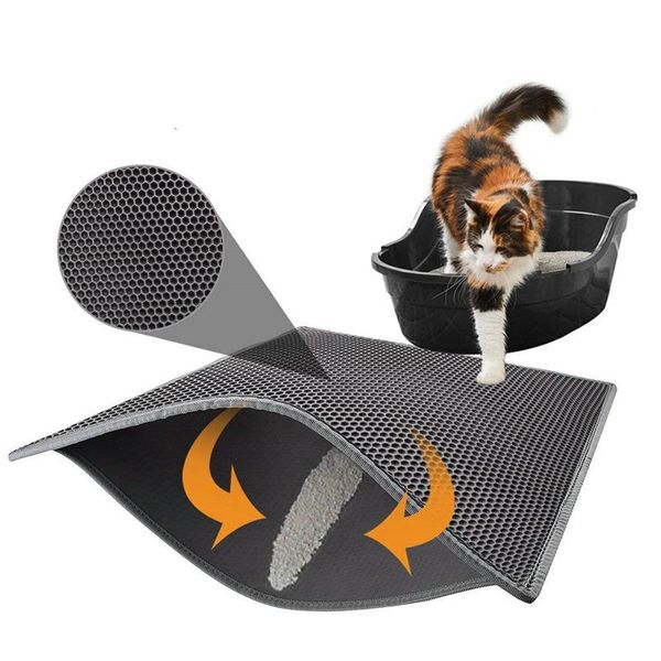 Other Cat Supplies Pet Litter Mat Toalete EVA Dupla Camada À Prova D' Água Antiderrapante Tigelas Laváveis Manta Cats Bed Clean Accessories 230717