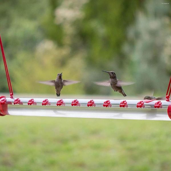 Outros suprimentos para pássaros Alimentador de beija-flor ao ar livre Jardim Pendurado Alimentação Tubo tubular longo Plástico de alta qualidade e durável Fácil de instalar