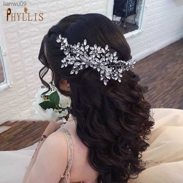 A488 Pearl Bridal Hairpins Nupcial Headdress Tiara Wedding Hair Clips Wedding Party Hair Jóias Flower Headwear L230704