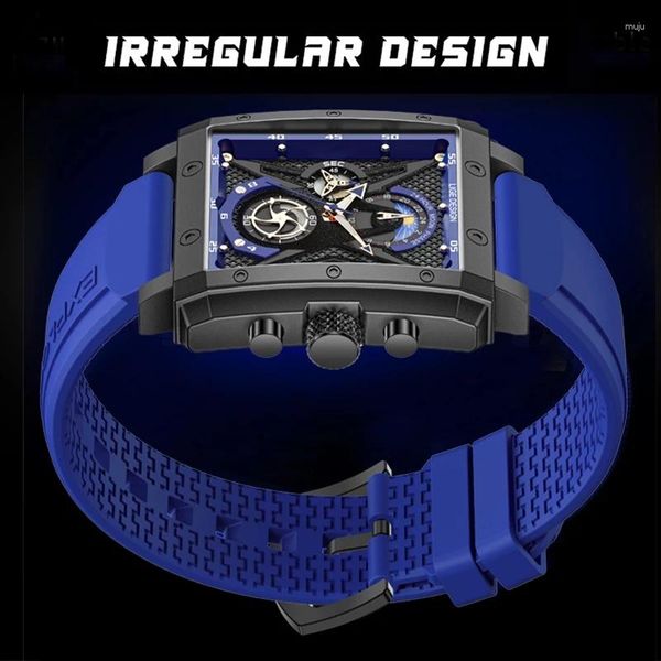 Нарученные часы Lige Men смотрит на топ Big Dial Watch Man Date Водонепроницаемые кварцевые наручные часы спортивные хронограф Clock Relogio