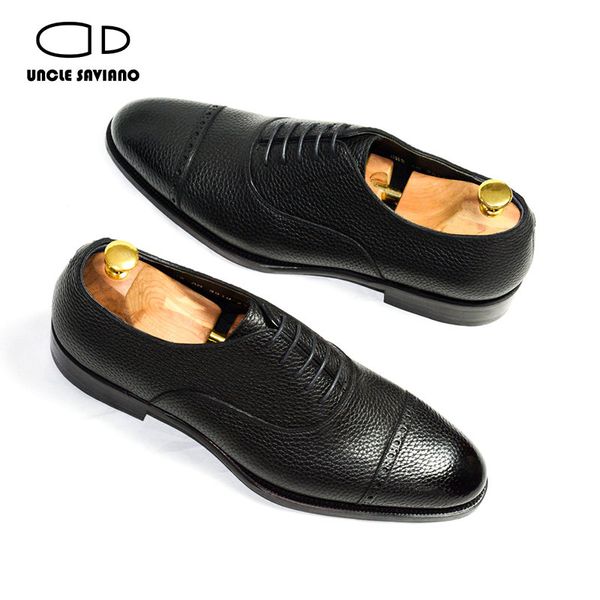 Oxford Tio Saviano Men Elegent Vestido Casamento formal Best Man Shoe Business Office Gabinete Designer de Couro Genuíno Sapatos 3074 S S