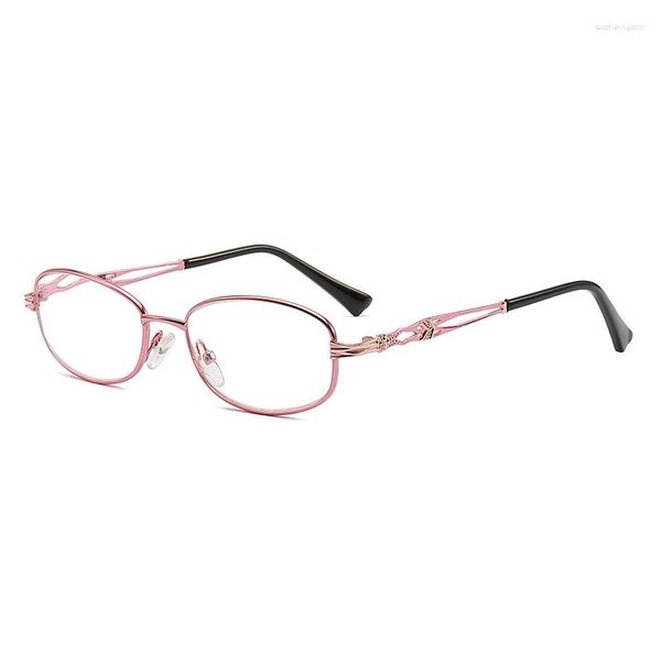 Sonnenbrille Rosa Rot Lila Zarte Elegante Frauen Lesebrille Harz Linsen Hyperopie Legierung Rahmen Brillen 1,0 1,50 2,0 2,5 3,0 3,5 4,0