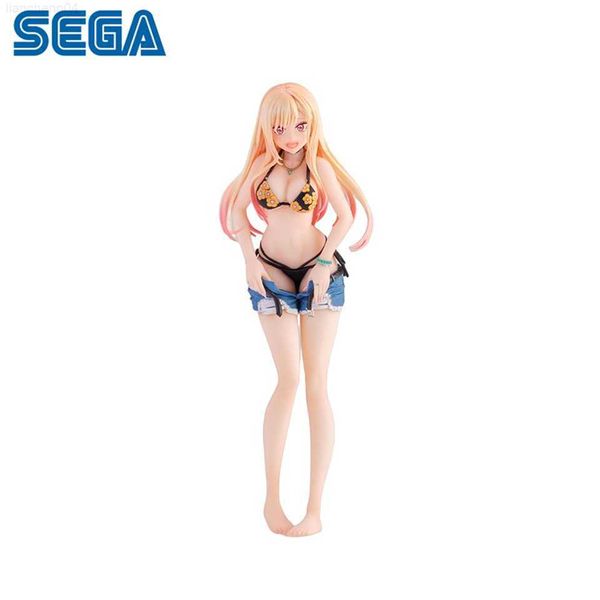 Anime Manga Original Genuine SEGA My Dress-Up Darling 19cm Marin Kitakawa Com Maiô Sexy Action Figure Collectible Model Toy For Adult L230717