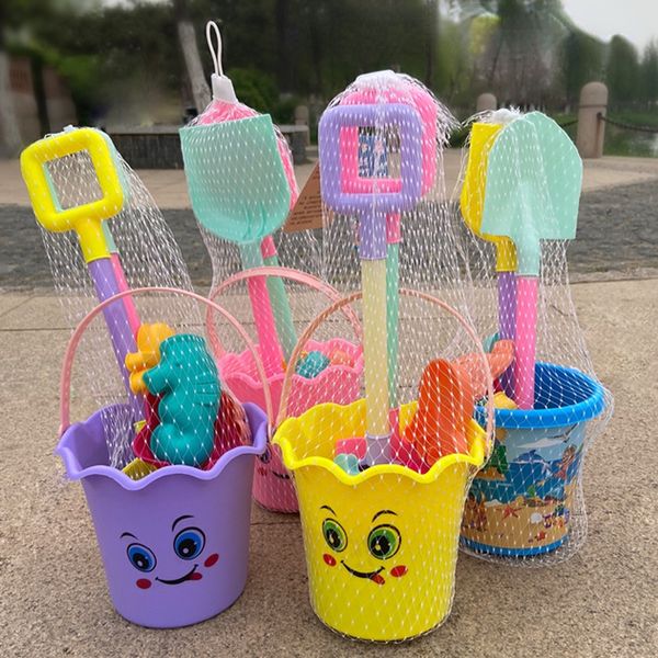 Kum Oyun Su Eğlencesi 9 PCS/Set Yaz Plajı Oyuncaklar Kum Molde Araçları Set Kum Plajı Su Seti Toys Kürek Kürek Tırmıkları Çocuklar İçin Eğlence Kürek Kalıpları Oyuncaklar 230717