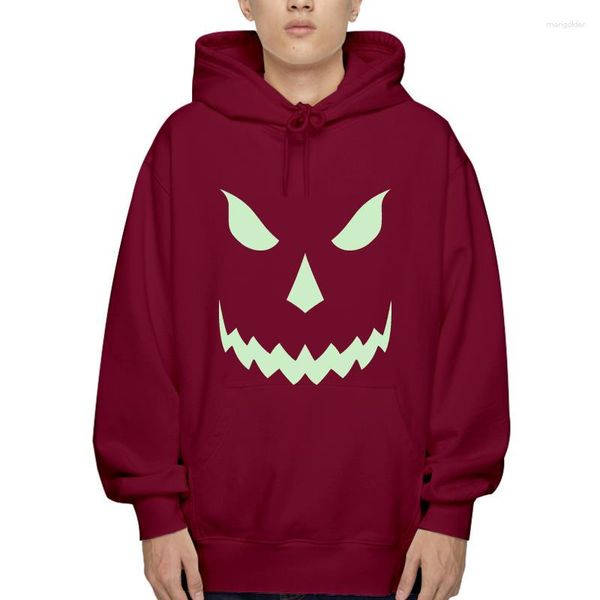 Erkek Hoodies Cadılar Bayramı Korkutucu Dış Giyim Pumpkinlow Inser Dark Yüz Unisex Mensif Hoodys Hoodie Pamuk Prinpullover Hoody