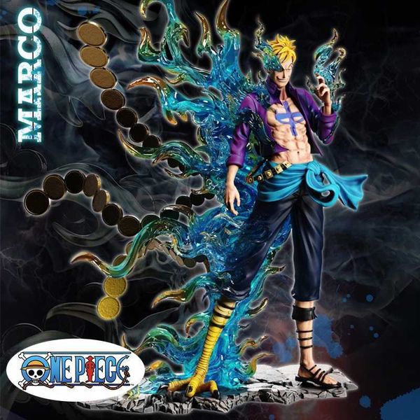 Anime Manga 33cm One Piece Anime Figure Marco Figure Gk Figurine Iu Uccelli immortali Statua in PVC Modello Collezione di bambole Decorazione Toy Boy Regalo L230717