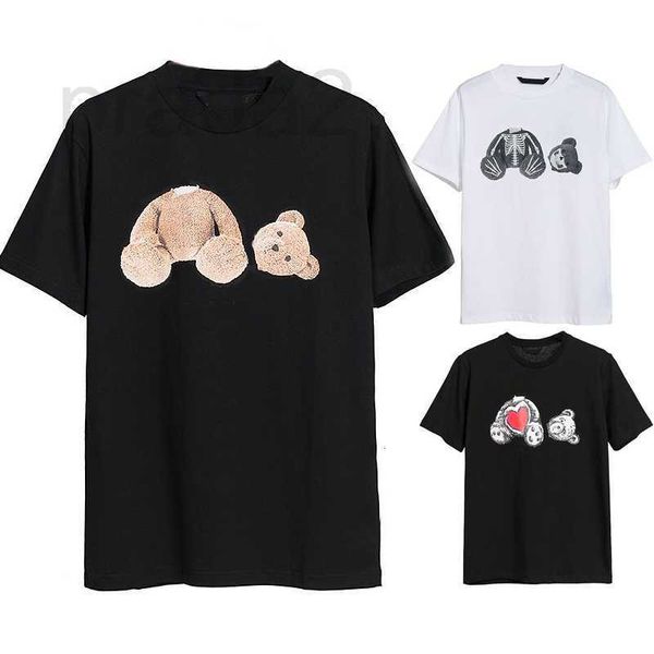 T-shirt da uomo T-shirt firmata marchio di abbigliamento di lusso etichette orso decapitato lettere moda puro cotone manica corta primavera estate marea uomo donna tees camicie KOXI