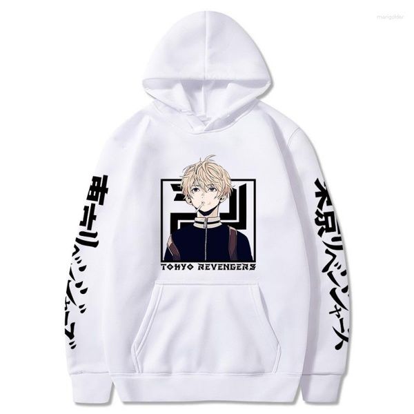 Felpe con cappuccio da uomo Anime Tokyo Revengers Hip Hop Casual Loose Mikey Felpe con stampa grafica da uomo Pullover unisex Top Taglia XS-4XL