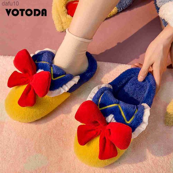 New Winter Butterfly-Knot Pantofole carine Donna Warm Furry Home Slides Cartoon Faux Fur Infradito Uomo Scarpe peluche Coppia Sandali L230704