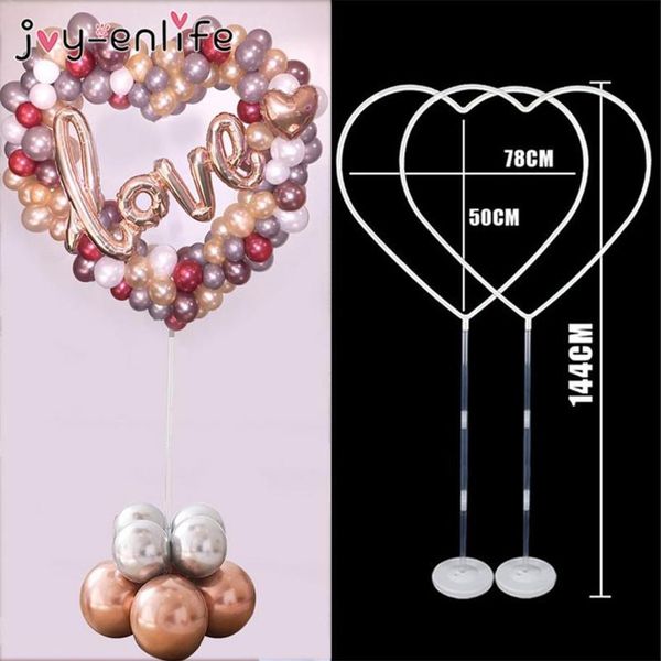 144cm kalp şeklindeki balon standı Düğün Partileri Süslemeler Sevgi Balonlar Çelenk Arch Çerçeve Sevgililer Günü Gelin Balonları Deco PA294H
