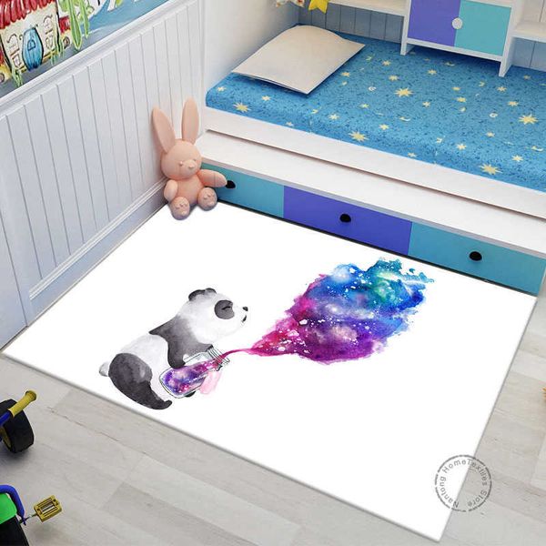 Tappeti Panda Regalo di Capodanno HD Area di stampa Tappeto Soggiorno Divano Tappeto decorativo Tappetino antiscivolo Alfombras Spedizione diretta R230717