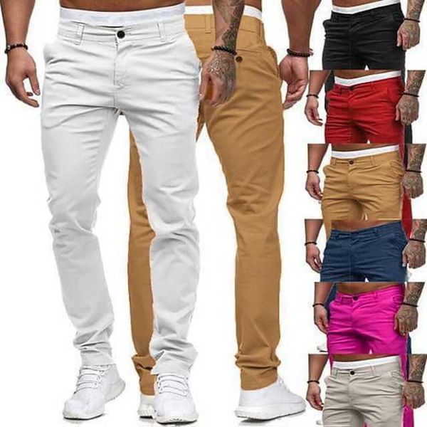 Erkekler chinos pantolon jogger pantolon düz bacak geometrisi nefes alabilen yumuşak ayak bileği uzunluğu ev günlük stil klasik stil ince siyah beyaz orta bel mikro son