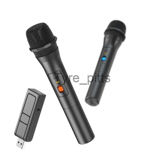 Microfoni 1 paio di kit di sistemi di microfoni wireless VHF Ricevitore USB Microfono Karaoke portatile Home Party Smart TV Altoparlante Canto Mic x0717