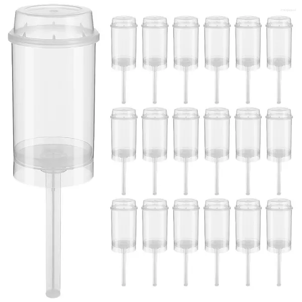 Schüsseln 40 Stück Kunststoffbehälter Kuchen Push Pops Behälter Deckel runder Ständer Party Cupcake Grade PP Push-up Cakepop