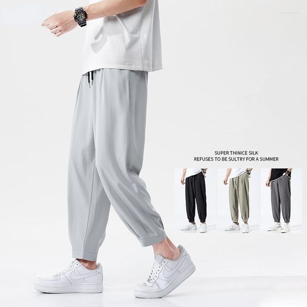 Pantaloni da uomo Streetwear Pantaloni da jogging Pantaloni da uomo con coulisse in vita elastica Fitness Moda Estate Pantaloni casual con fascia alla caviglia Uomo