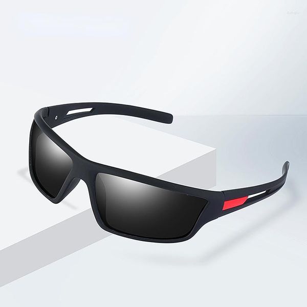 Occhiali da sole da uomo polarizzati sportivi antipolvere occhiali da guida pellicola colorata serie 206