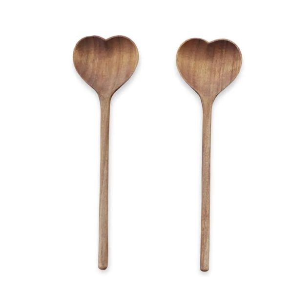 Utensílios de cozinha para decoração de casa comum, forma criativa de amor, linda colher, novidade de madeira, estilo japonês, colheres irregulares, moda, moderno jy17