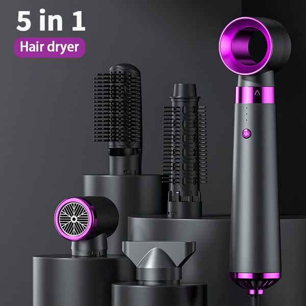 asciugacapelli 5 in 1 funzione pettine ad aria calda spazzola per capelli elettrica professionale strumento multifunzione in stile salone ad asciugatura rapida