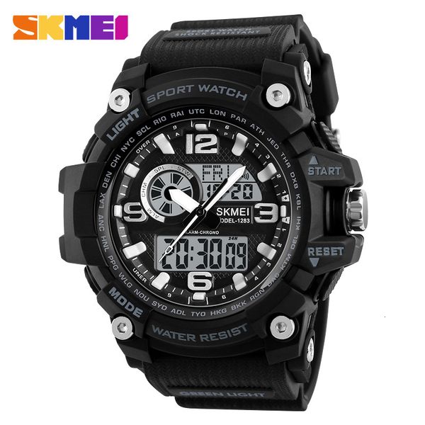 Horloges SKMEI S Shock heren sporthorloges grote wijzerplaat quartz digitaal horloge voor heren luxe merk LED militair waterdicht herenhorloges 230716