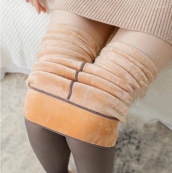 Leggings da donna più pantaloni in velluto 330g Leggins sexy invernali Leggings coreani da donna per donna taglia grande
