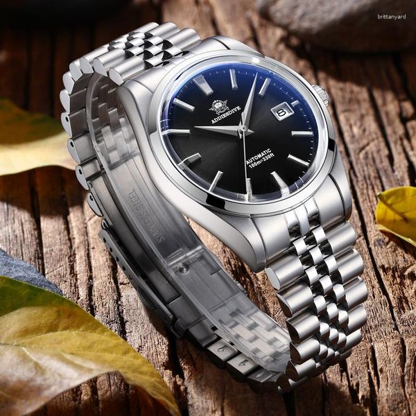 Armbanduhren ADDIESDIVE 39mm Herrenuhren Automatische Handaufzug Analoge mechanische Uhr für Männer 100m Wasserdicht Relogio Masculino