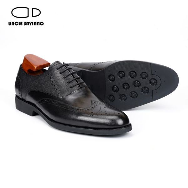 Dress Office Saviano Fashion Oxford zio Business Designer fatto a mano Elegent Genuine Leather Shoes Men Original 337