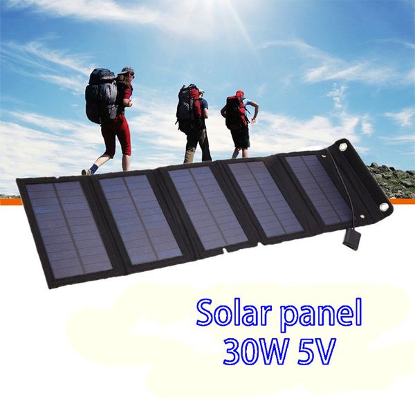 Batterien Solarzelle 30 W Povoltaik-Panels USB-Ladesystem Batterie V 5 V tragbar flexibel faltbar Energie Power Sunpower Camping-Set 230715