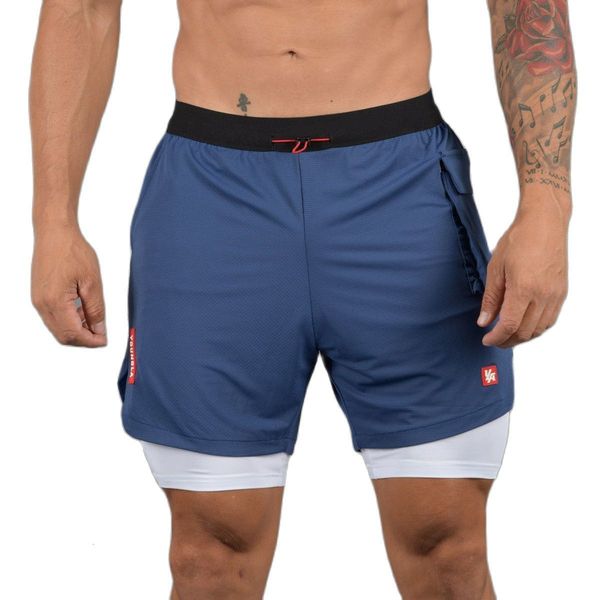 Pantaloncini da uomo Pantaloncini da corsa 2 in 1 da uomo Pantaloncini da jogging Palestra Fitness Bodybuilding Quick Dry Pantaloni corti Boxe da uomo Sport Bermuda Pantaloni da allenamento 230715