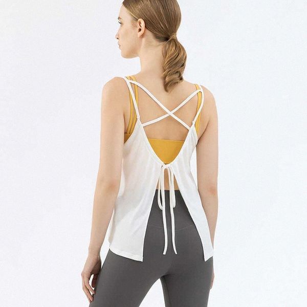 Scuba New Women Sports Tops Women Tanks Summer Yoga Blouse Vest Running Suspender Beautiful Back Fitness Gym Clothes Shirt i1mt#