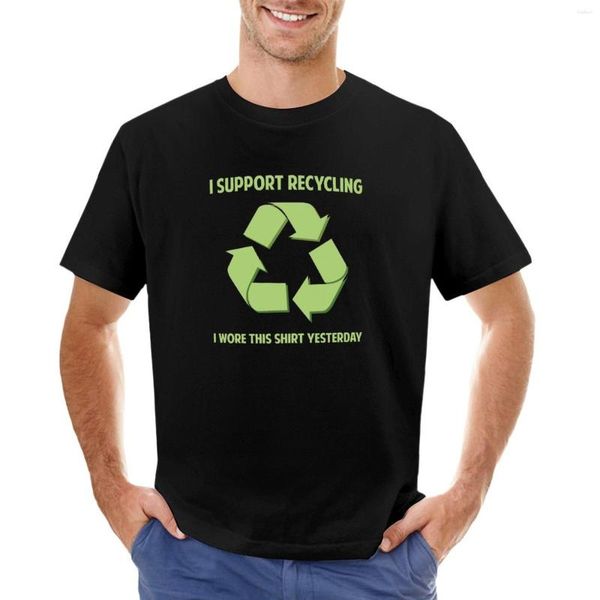 Мужские поло, я поддерживаю футболку по переработке летняя одежда в тяжелые футболки для мужчин
