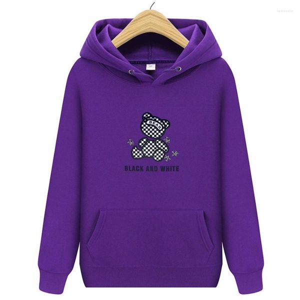 Felpe con cappuccio da uomo 2023 Felpa con cappuccio stampata All-Fiammifero Orso Autunno e inverno Abbigliamento da coppia Pullover da donna casual semplice da uomo