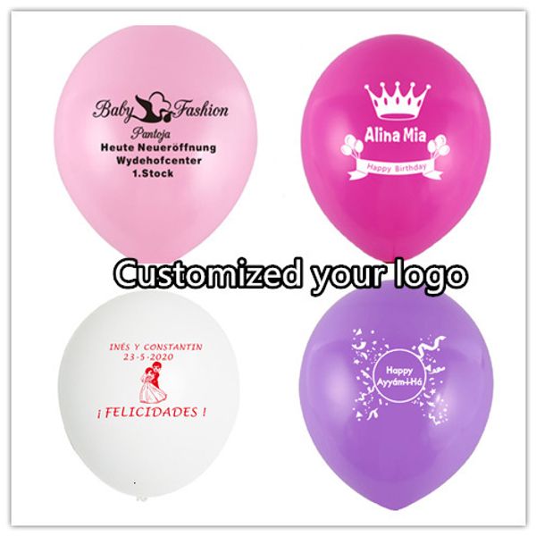 Andere Partyzubehör für Veranstaltungen, individueller Ballon, personalisierter Druck, Ballonbuchstaben, Text, eigener Druck, Werbung, individuelle Luftballons für Geburtstag, Hochzeit, Party 230715