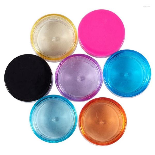 Garrafas de armazenamento 2023 -150 peças Frascos de pote de plástico Recipiente de cosmético vazio com tampa para cremes Amostra de maquiagem 5 G 10 cores