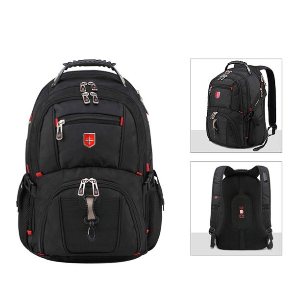 Wasserdichter Schweizer Rucksack für Herren, 15,6/17 Zoll Laptop-Rucksäcke, Schulreisetaschen, große Kapazität, Business-Rucksack, Mochila