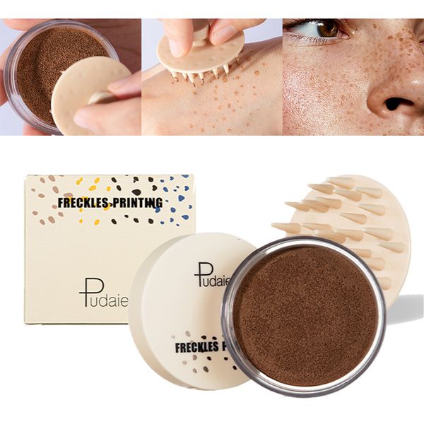 Concealer für Gesicht, gefälschte Sommersprossen, Luftpolster, wasserfest, langlebig, flüssiges Puder, schnell trocknend, natürliches Stempel-Make-up mit Pinsel 230617